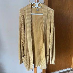 Aerie Yellow Knit Cardigan